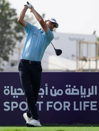 Qatar Masters 2026 - Previews A participant plays from the tee during the pro-am ahead of the Qatar Masters at the Doha Golf Club in Doha, Qatar, on February 4, 2026 DOHA Qatar Copyright: xNOUSHADx