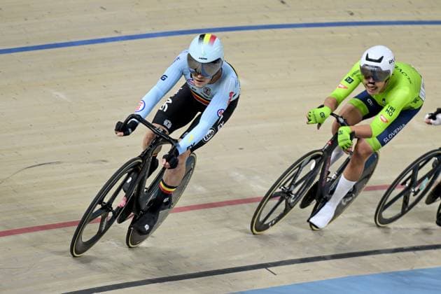 Belgian Milan Van den Haute pictured in action during the men s Omnium IV points race at day 4 of the 2026 UEC Track Elite European Championships, in Konya, Turkey, Wednesday 04 February 2026. The European Championships take place from 01 to 05 February 2026. DIRKxWAEM  x161050315x