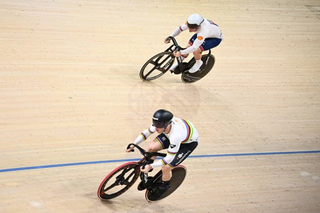 2026 UEC Track Elite European Championships Picture by Olly Hassell SWpix.com - 04 02 2026 - Cycling - 2026 UEC Track Elite European Championships - Konya Velodrome, Konya, Türkiye - Men™s Sprint - For Gold - Matthew Richardson (Great Britain) Konya Konya Velodrome Türkiye Copyright: x xSWpix.comx(t axPhotographyxHubxLtd)xOllyxHassell SWpix.comx SWP-3177-0881