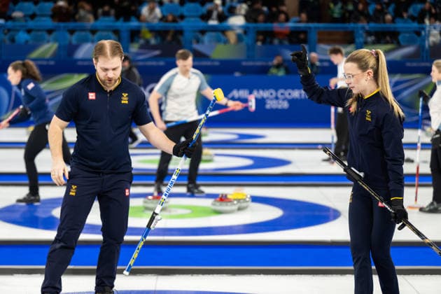 260204 Rasmus Wrana and Isabella Wrana of Sweden competes in a round robin mixed doubles curling match between Sweden and South Korea during day -2 of the 2026 Winter Olympics on February 4, 2026 in Cortina. Photo: Mathias Bergeld BILDBYRAN kod MB MB1305 curling Olympic Games, Olympische Spiele, Olympia, OS olympics winter olympics os ol olympiska spel vinter-os olympiske leker milano cortina 2026 milan cortina 2026 milano cortina 2026 olympic games milano cortina 2026 winter olympic games milano cortina-os milano cortina-ol vinter-ol -2 bbeng round robin *** 260204 Rasmus Wrana and Isabella Wrana of Sweden competes in a round robin mixed doubles curling match between Sweden and South Korea during day 2 of the 2026 Winter Olympics on February 4, 2026 in Cortina Photo Mathias Bergeld BILDBYRAN kod MB MB1305 curling olympic games olympics winter olympics os ol olympiska spel vinter os olympiske leker milano cortina 2026 milan cortina 2026 milano cortina 2026 olympic games milano cortina 2026 winter olympic games milano cortina os milano cortina ol vinter ol 2 bbeng round robin  Copyright: MATHIASxBERGELD BB260204MB086
