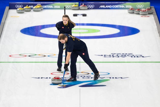 260204 Rasmus Wrana and Isabella Wrana of Sweden competes in a round robin mixed doubles curling match between Sweden and South Korea during day -2 of the 2026 Winter Olympics on February 4, 2026 in Cortina. Photo: Mathias Bergeld BILDBYRAN kod MB MB1305 curling Olympic Games, Olympische Spiele, Olympia, OS olympics winter olympics os ol olympiska spel vinter-os olympiske leker milano cortina 2026 milan cortina 2026 milano cortina 2026 olympic games milano cortina 2026 winter olympic games milano cortina-os milano cortina-ol vinter-ol -2 bbeng round robin *** 260204 Rasmus Wrana and Isabella Wrana of Sweden competes in a round robin mixed doubles curling match between Sweden and South Korea during day 2 of the 2026 Winter Olympics on February 4, 2026 in Cortina Photo Mathias Bergeld BILDBYRAN kod MB MB1305 curling olympic games olympics winter olympics os ol olympiska spel vinter os olympiske leker milano cortina 2026 milan cortina 2026 milano cortina 2026 olympic games milano cortina 2026 winter olympic games milano cortina os milano cortina ol vinter ol 2 bbeng round robin  Copyright: MATHIASxBERGELD BB260204MB094