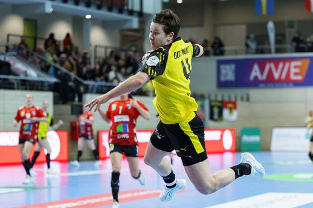 Alina Grijseels BVB Women, 4 , Counterattack, SV Union Halle Neustadt vs Borussia Dortmund, Alsco Handball Bundesliga Women, Season 2025 26, 16 Matchday, 04 02 2026 Halle SWH Arena Sachsen Anhalt Germany