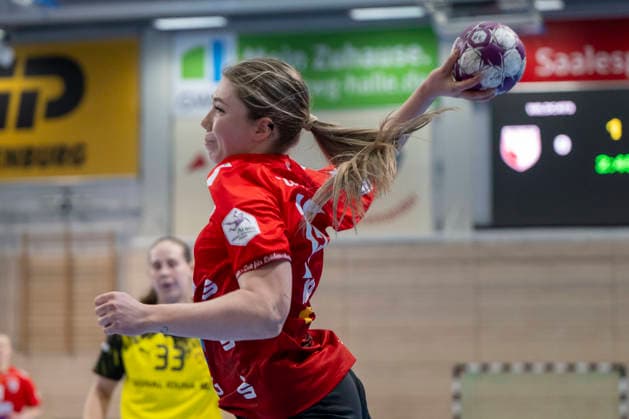 Handball Bundesliga Women,HBF, Season 2025 2026 SV Union Halle Neustadt vs Borussia Dortmund Halle, Germany 04 February 2026 In the picture Fabienne Büch Buech Halle Halle Saale SWH Arena Sachsen Anhalt Germany