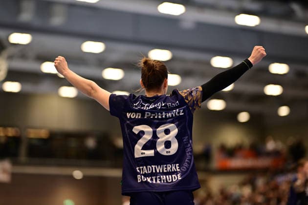 Handball I Women I Season 2025 2026 I 16 HBF I 1 Matchday I Buxtehuder SV VfL Oldenburg I 04 02 2026 Cheers, excitement, enthusiasm, euphoria, joy, happiness, cheerfulness at Teresa von Prittwitz 28, Buxtehuder Sportverein Buxtehude Halle Nord Niedersachsen Germany Copyright: xLobeca FelixxSchlikisx