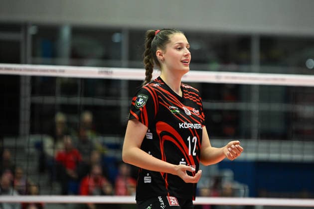 Mette Pfeffer Dresdner SC, 12 Dresdner SC vs Ankara Zeren Spor Kuluebue, CEV Volleyball Champions League, 2025 2026 season, 04 02 2026 Dresdner SC vs Ankara Zeren Spor Kuluebue, CEV Volleyball Champions League, 2025 2026 season, 04 02 2026 Dresden Copyright: xEibner-Pressefoto xHoepnerx EP_PHR