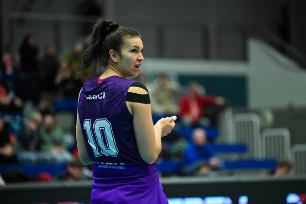 Beyza Arici Ankara Zeren Spor Kuluebue, 10 Dresdner SC vs Ankara Zeren Spor Kuluebue, CEV Volleyball Champions League, Season 2025 2026, 04 02 2026 Dresdner SC vs Ankara Zeren Spor Kuluebue, CEV Volleyball Champions League, Season 2025 2026, 04 02 2026 Dresden Copyright: xEibner-Pressefoto xHoepnerx EP_PHR