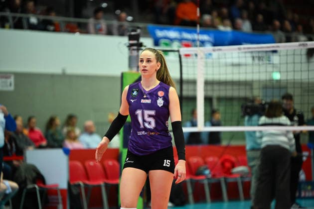 Aleksandra Uzelac Ankara Zeren Spor Kuluebue, 15 Dresdner SC vs Ankara Zeren Spor Kuluebue, CEV Volleyball Champions League, Season 2025 2026, 04 02 2026 Dresdner SC vs Ankara Zeren Spor Kuluebue, CEV Volleyball Champions League, Season 2025 2026, 04 02 2026 Dresden Copyright: xEibner-Pressefoto xHoepnerx EP_PHR
