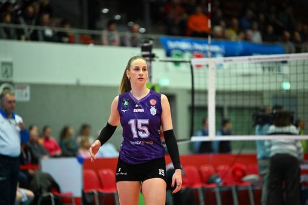 Aleksandra Uzelac Ankara Zeren Spor Kuluebue, 15 Dresdner SC vs Ankara Zeren Spor Kuluebue, CEV Volleyball Champions League, Season 2025 2026, 04 02 2026 Dresdner SC vs Ankara Zeren Spor Kuluebue, CEV Volleyball Champions League, Season 2025 2026, 04 02 2026 Dresden Copyright: xEibner-Pressefoto xHoepnerx EP_PHR