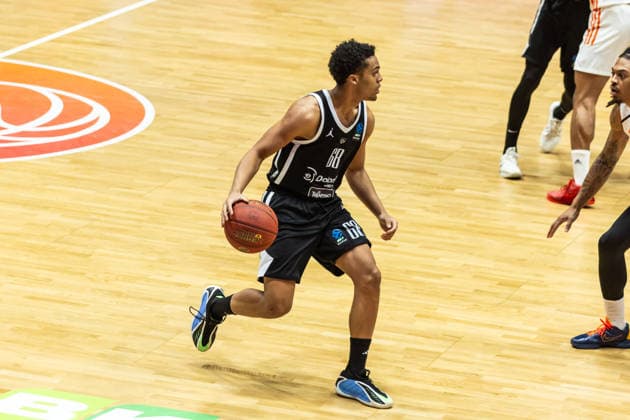 GER, BKT EuroCup, Season 2025 2026, Niners Chemnitz Dolomiti Energia Trento 04 02 2026, Fair, Chemnitz, GER, BKT EuroCup, Season 2025 2026, Niners Chemnitz Dolomiti Energia Trento Patrick Hassan Tolomiti Energia Trento 68 Photo Alexander Trienitz Chemnitz Fair Saxony Germany