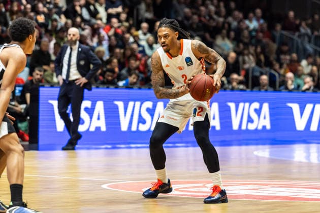 GER, BKT EuroCup, season 2025 2026, Niners Chemnitz Dolomiti Energia Trento 04 02 2026, Messe, Chemnitz, GER, BKT EuroCup, season 2025 2026, Niners Chemnitz Dolomiti Energia Trento Nike Sibande Niners Chemnitz, 2 Foto Alexander Trienitz Chemnitz Messe Sachsen Germany