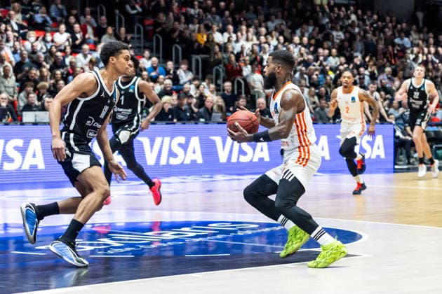 GER, BKT EuroCup, season 2025 2026, Niners Chemnitz Dolomiti Energia Trento 04 02 2026, Messe, Chemnitz, GER, BKT EuroCup, season 2025 2026, Niners Chemnitz Dolomiti Energia Trento Corey Davis Jr Niners Chemnitz, 5 Photo Alexander Trienitz Chemnitz Messe Saxony Germany