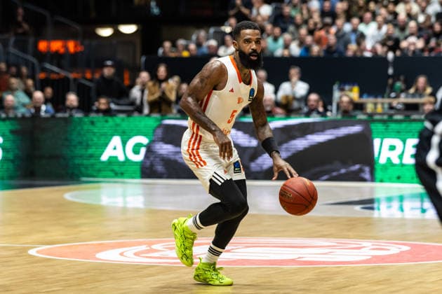 GER, BKT EuroCup, season 2025 2026, Niners Chemnitz Dolomiti Energia Trento 04 02 2026, Messe, Chemnitz, GER, BKT EuroCup, season 2025 2026, Niners Chemnitz Dolomiti Energia Trento Corey Davis Jr Niners Chemnitz, 5 Photo Alexander Trienitz Chemnitz Messe Saxony Germany