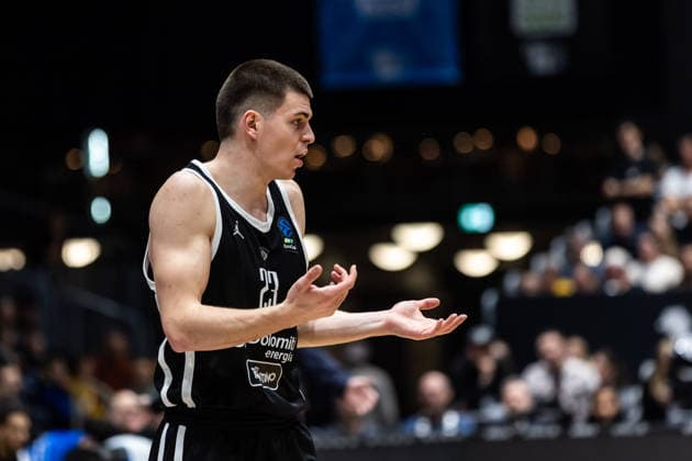 GER, BKT EuroCup, season 2025 2026, Niners Chemnitz Dolomiti Energia Trento 04 02 2026, Messe, Chemnitz, GER, BKT EuroCup, season 2025 2026, Niners Chemnitz Dolomiti Energia Trento Andrej Jakimovski Tolomiti Energia Trento 23 Foto Alexander Trienitz Chemnitz Messe Sachsen Germany