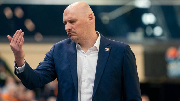 4 2 2026, Basketball, Men, FIBA Europe Cup, Season 2025 26, 2 Group stage, Group K, Matchday 5, Rostock Seawolves Falco Vulcano Energia KC Szombathely Coach PrzemysÅaw Frasunkiewicz Rostock Seawolves Rostock Stadthalle Mecklenburg-Vorpommern Germany