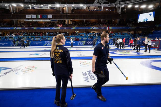 260204 Rasmus Wrana and Isabella Wrana of Sweden after competing in a round robin mixed doubles curling match between Sweden and South Korea during day -2 of the 2026 Winter Olympics on February 4, 2026 in Cortina. Photo: Mathias Bergeld BILDBYRAN kod MB MB1305 curling Olympic Games, Olympische Spiele, Olympia, OS olympics winter olympics os ol olympiska spel vinter-os olympiske leker milano cortina 2026 milan cortina 2026 milano cortina 2026 olympic games milano cortina 2026 winter olympic games milano cortina-os milano cortina-ol vinter-ol -2 bbeng round robin *** 260204 Rasmus Wrana and Isabella Wrana of Sweden after competing in a round robin mixed doubles curling match between Sweden and South Korea during day 2 of the 2026 Winter Olympics on February 4, 2026 in Cortina Photo Mathias Bergeld BILDBYRAN kod MB MB1305 curling olympic games olympics winter olympics os ol olympiska spel vinter os olympiske leker milano cortina 2026 milan cortina 2026 milano cortina 2026 olympic games milano cortina 2026 winter olympic games milano cortina os milano cortina ol vinter ol 2 bbeng round robin  Copyright: MATHIASxBERGELD BB260204MB109
