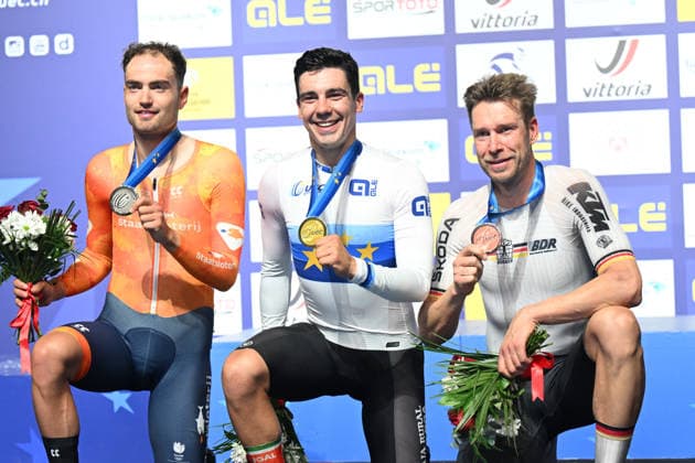 04-02-2026 European Championships Elite Track; Giornata 04; 2026, Portogallo; 2026, Olanda; 2026, Germany; Leitao, Iuri; Dorenbos, Yanne; Kluge, Roger; Konya - Velodrom; 