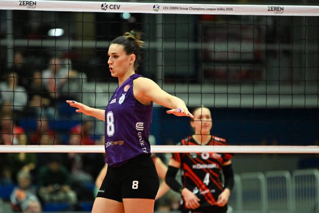 Maja Aleksic Ankara Zeren Spor Kuluebue, 8 Dresdner SC vs Ankara Zeren Spor Kuluebue, CEV Volleyball Champions League, Season 2025 2026, 04 02 2026 Dresdner SC vs Ankara Zeren Spor Kuluebue, CEV Volleyball Champions League, Season 2025 2026, 04 02 2026 Dresden Copyright: xEibner-Pressefoto xHoepnerx EP_PHR