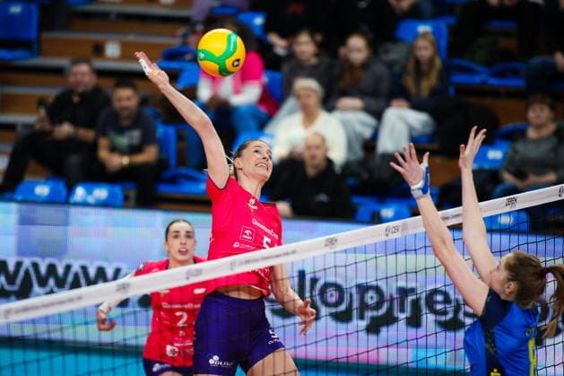 2026.02.04 Rzeszow Siatkowka, Liga Mistrzyn 2026 DevelopRes Rzeszow - SSC Palmberg Schwerin N z Laura Heyrman Foto Marta Badowska PressFocus 2026.02.04 Rzeszow Volleyball, CEV Champions League Volley 2026 Women Laura Heyrman Credit: Marta Badowska PressFocus NEWSPIX.PL --- newspix.pl POLAND OUT! 
