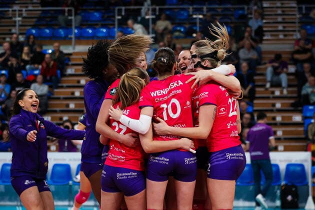 2026.02.04 Rzeszow Siatkowka, Liga Mistrzyn 2026 DevelopRes Rzeszow - SSC Palmberg Schwerin N z radosc Developres Rzeszow Foto Marta Badowska PressFocus 2026.02.04 Rzeszow Volleyball, CEV Champions League Volley 2026 Women radosc Developres Rzeszow Credit: Marta Badowska PressFocus NEWSPIX.PL --- newspix.pl POLAND OUT! 
