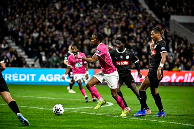 FOOTBALL : Toulouse vs Amiens - 8eme de Finale de la Coupe de France - Toulouse - 04 02 2026 Action but et joie Yann Gboho (tfc) Toulouse  Copyright: xThierryxBretonx