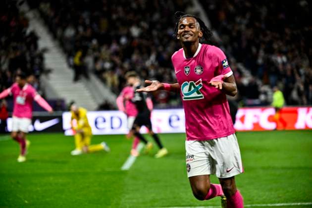FOOTBALL : Toulouse vs Amiens - 8eme de Finale de la Coupe de France - Toulouse - 04 02 2026 Action but et joie Yann Gboho (tfc) Toulouse  Copyright: xThierryxBretonx