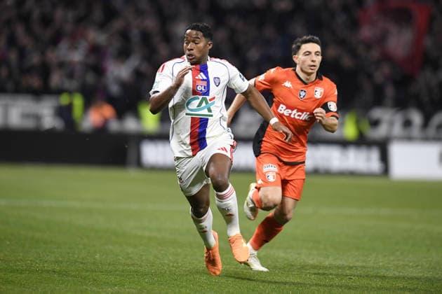 Football : Olympique lyonnais vs Stade LAVAL- French Cup - 04 02 2026 Endrick of Lyon during the French Cup match between Olympique Lyonnais and Stade LAVAL at Groupama Stadium Decines Charpieu Lyon on February 04 2026 , France LYONFrance  Copyright: xMouradxALLILIx