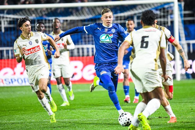 FOOTBALL : ESTAC Troyes vs RC Lens - Coupe de France - 8e de finale - 04 02 2026 Mathys Detourbet (ESTAC Troyes) TroyesFrance  Copyright: xBaptistexAutissierx