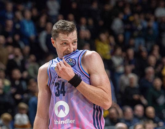 Basketball, Herren, Saison 2025 2026, Basketball Champions League (Round of 16, Gruppe J), Alba Berlin - Karditsa Iaponiki, Justin Bean (Alba), 04.02.2026, Copyright: xSebastianxRäppold MatthiasxKochx
