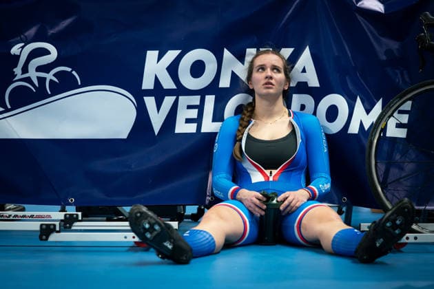 2026 UEC Track Elite European Championships, Konya (TUR) - Day 4 Anna Jabornikova is pictured during day 4 of the 2026 UEC Track Elite European Championships in Konya, Turkey, on February 4, 2026. The European Championships take place from February 1 to February 5, 2026. Konya Turkey  Copyright: xFilipxBezdÄ›kx originalFilename:bezdek-notitle260204_npw9K.jpg
