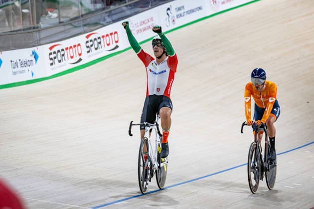 LEITAO Iuri UEC Track Cycling European Championships Konya 2026 LEITAO Iuri POR Portugal Landscape horizontal Landscape Event Event UEC Track Cycling European Championships 2026 Category Category Cycling Track Cycling European Championships Location Location Asia Türkiye Konya Discipline Omnium Category Elite Men Distance m Date Date 04 02 2026 Wednesday Day 4