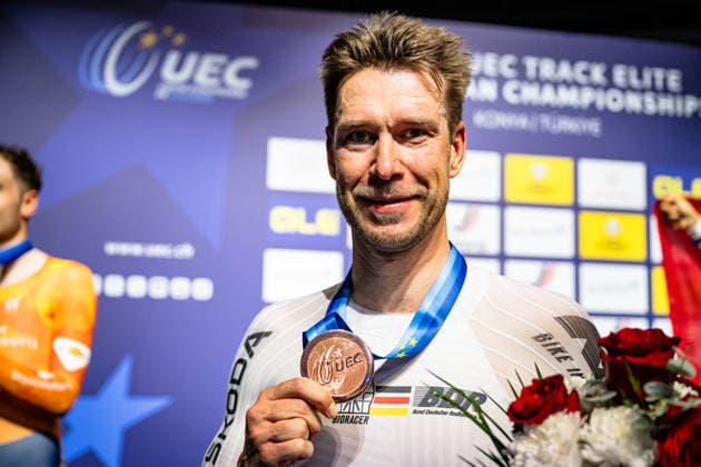 KLUGE Roger UEC Track Cycling European Championships Konya 2026 KLUGE Roger GER Germany Third Place Award Ceremony Medal Ceremony Podium Landscape horizontal Landscape Event Event UEC Track Cycling European Championships 2026 Category Category Cycling Track Cycling European Championships Location Location Asia Türkiye Konya Discipline Omnium Category Elite Men Distance m Date Date 04 02 2026 Wednesday Day 4