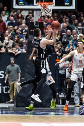 GER, BKT EuroCup, Season 2025 2026, Niners Chemnitz Dolomiti Energia Trento 04 02 2026, Fair, Chemnitz, GER, BKT EuroCup, Season 2025 2026, Niners Chemnitz Dolomiti Energia Trento Andrej Jakimovski Tolomiti Energia Trento 23 Photo Alexander Trienitz Chemnitz Fair Saxony Germany