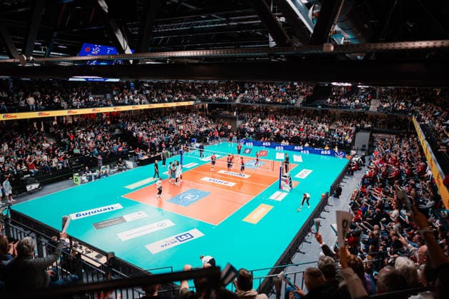 VBL SVG Lüneburg vs SWD powervolleys Düren, 04 02 205 The LKH Arena in wide angle Volleyball Bundesliga SVG Lüneburg vs SWD powervolleys Düren on 04 02 2026 in the LKH Arena, Lüneburg Copyright: xBEAUTIFULxSPORTS Tonhäuserx