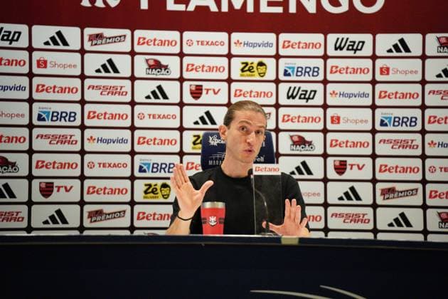 RECORD DATE NOT STATED press conference, PK, Pressekonferenz after the match between Flamengo and Internacional Rio de Janeiro (RJ), 04 02 2026 - Sports Flamengo Internacional Football RJ - Coach Filipe Luis at a press conference after the match between Flamengo and Internacional, valid for the 2nd round of the Brazilian Championship, held in the city of Rio de Janeiro this Wednesday, February 4, 2026. (Foto: Leonardo Antonio Thenews2 imago images) SPO  Copyright: xLeonardoxAntoniox