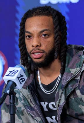 February 4, 2026, Inglewood, California, USA: Darius Garland during a press conference, PK, Pressekonferenz introducing him to the Los Angeles Clippers on Wednesday February 4, 2026 at Intuit Dome in Inglewood, California. ARIANA RUIZ PI Inglewood USA - ZUMAp124 20260204_zaa_p124_004 Copyright: xArianaxRuizx