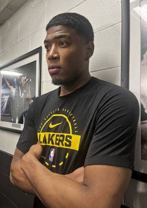 Basketball: Lakers Hachimura Rui Hachimura of the Los Angeles Lakers meets the press after an NBA, Basketball Herren, USA basketball game against the Brooklyn Nets in New York on Feb. 3, 2026.  A14AA0005246413P
