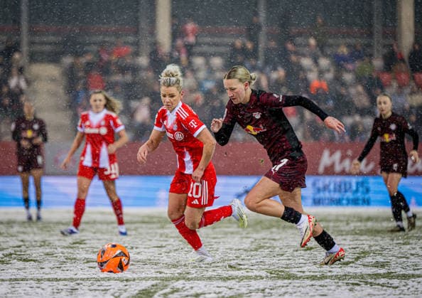 Leipzigs Marlene Mueller. Fussball 1. Frauen Bundesliga, 15. Spieltag: FC Bayern Muenchen - RB Leipzig 3:0. 25. Januar 2026 FC Bayern Campus, Muenchen. FC Bayern Muenchen - RB Leipzig 3:0 *** Leipzigs Marlene Mueller Soccer 1 Womens Bundesliga, Matchday 15 FC Bayern Muenchen RB Leipzig 3 0 January 25, 2026 FC Bayern Campus, Munich FC Bayern Muenchen RB Leipzig 3 0