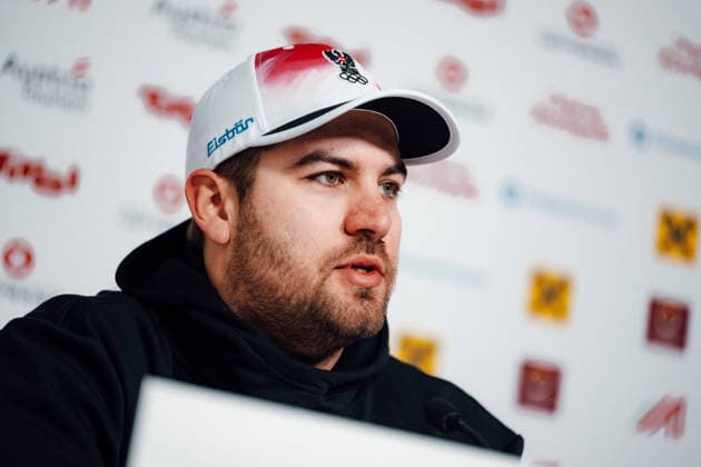 OLYMPICS - Winter Olympic Games, Olympische Spiele, Olympia, OS Milano Cortina 2026 CORTINA D AMPEZZO,ITALY,05.FEB.26 - OLYMPICS, LUGE - Winter Olympic Games Milano Cortina 2026, Austria House, preview, singles, men, press conference, PK, Pressekonferenz Rodel Austria. Image shows Nico Gleirscher (AUT) during an interview.  GEPAxpictures xAlexanderxSolc