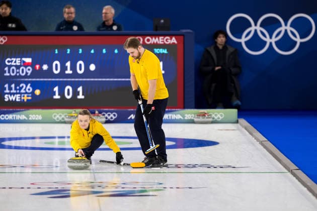 260205 Rasmus Wrana and Isabelle Wrana of Sweden compete in a round robin mixed doubles curling match between Czech Republic and Sweden during day -1 of the 2026 Winter Olympics on February 5, 2026 in Cortina. Photo: Mathias Bergeld BILDBYRAN kod MB MB1306 curling Olympic Games, Olympische Spiele, Olympia, OS olympics winter olympics os ol olympiska spel vinter-os olympiske leker milano cortina 2026 milan cortina 2026 milano cortina 2026 olympic games milano cortina 2026 winter olympic games milano cortina-os milano cortina-ol vinter-ol -1 bbeng sverige *** 260205 Rasmus Wrana and Isabelle Wrana of Sweden compete in a round robin mixed doubles curling match between Czech Republic and Sweden during day 1 of the 2026 Winter Olympics on February 5, 2026 in Cortina Photo Mathias Bergeld BILDBYRAN kod MB MB1306 curling olympic games olympics winter olympics os ol olympiska spel vinter os olympiske leker milano cortina 2026 milan cortina 2026 milano cortina 2026 olympic games milano cortina 2026 winter olympic games milano cortina os milano cortina ol vinter ol 1 bbeng sverige  Copyright: MATHIASxBERGELD BB260205MB012