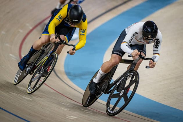 SPIEGEL Luca, MINCHEV Yordanov Miroslav, LIVANOS Konstantinos, SANCHEZ GARMENDIA Esteban, DANYLCHUK Bohdan, ZAITSAU Artsiom UEC Track Cycling European Championships Konya 2026 SPIEGEL Luca GER Germany MINCHEV Yordanov Miroslav BUL Bulgaria LIVANOS Konstantinos GRE Greece SANCHEZ GARMENDIA Esteban ESP Spain DANYLCHUK Bohdan UKR Ukraine ZAITSAU Artsiom BEL Belarus Landscape format landscape horizontal Landscape Event Event UEC Track Cycling European Championships 2026 Category Category Cycling Track Cycling European Championships Location Location Asia Türkiye Konya Discipline Keirin Category Elite Men Distance m Date Date 05 02 2026 Thursday Day 5