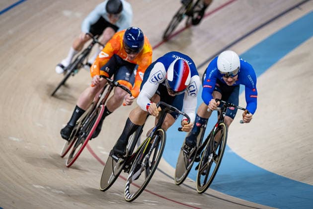 HELAL Rayan, PREDOMO Mattia, VADAPALAS Eimantas, LENEMAN Loris, HLOVA Aliaksandr UEC Track Cycling European Championships Konya 2026 HELAL Rayan FRA France PREDOMO Mattia ITA Italy VADAPALAS Eimantas LTU Lithuania LENEMAN Loris NED Netherlands HLOVA Aliaksandr BLR Belarus Landscape horizontal Landscape Event Event UEC Track Cycling European Championships 2026 Category Category Cycling Track Cycling European Championships Location Location Asia Türkiye Konya Discipline Keirin Category Elite Men Distance m Date Date 05 02 2026 Thursday Day 5
