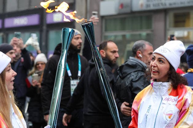 GIOCHI OLIMPICI - Olimpiadi Invernali Milano-Cortina 2026 - Olympic Flame Passage Milano Cortina 2026 - XXV Olympic Winter games, Winterspiele,Spiele, Summer games Sesto San Giovanni (MI) - Italy Thursday , February 5 , 2026 Journey of the Olympic Flame Milano Cortina 2026 to Milan Cortina D Ampezzo Italy  Copyright: xIPAxSport ABACAx