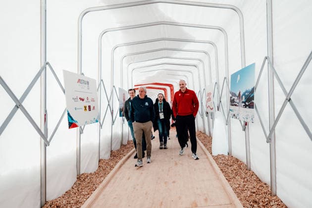 OLYMPICS - Winter Olympic Games, Olympische Spiele, Olympia, OS Milano Cortina 2026 CORTINA D AMPEZZO,ITALY,05.FEB.26 - OLYMPICS - Winter Olympic Games Milano Cortina 2026, media opening Austria House, preview. Image shows general secretary Florian Gosch (OEOC) and participants.  GEPAxpictures xAlexanderxSolc