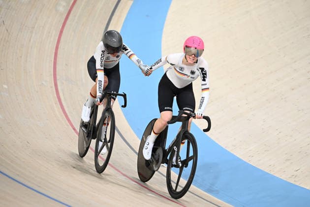 2026 UEC Track Elite European Championships Picture by Olly Hassell SWpix.com - 05 02 2026 - Cycling - 2026 UEC Track Elite European Championships - Konya Velodrome, Konya, Türkiye - Women™s Madison - Germany Lea Lin Teutenberg (Germany) and Lena Charlotte Reissner (Germany) Konya Konya Velodrome Türkiye Copyright: x xSWpix.comx(t axPhotographyxHubxLtd)xOllyxHassell SWpix.comx SWP-3177-1009