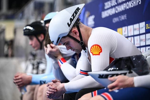 2026 UEC Track Elite European Championships Picture by Olly Hassell SWpix.com - 05 02 2026 - Cycling - 2026 UEC Track Elite European Championships - Konya Velodrome, Konya, Türkiye - Men™s Keirin - For Gold - Harry Ledingham-Horn (Great Britain) Konya Konya Velodrome Türkiye Copyright: x xSWpix.comx(t axPhotographyxHubxLtd)xOllyxHassell SWpix.comx SWP-3177-1042