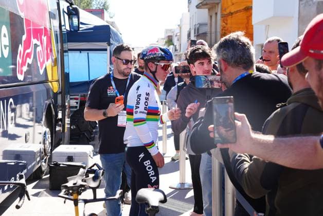 Belgian Remco Evenepoel of Red Bull-BORA-hansgrohe pictured during stage 2 of the 2026 Volta Comunitat Valenciana, Tour of Valencia cycling race, a time-trial from Carlet to Alginet (17,5 km), on Thursday 05 February 2026 in Spain. The race takes place from 4 to 8 February and runs through the three provinces of the Valencian Community. JOMAxGARCIA  x161240835x