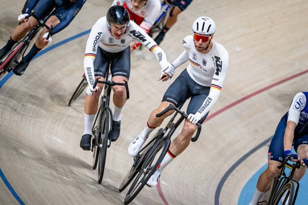 AUGENSTEIN Moritz, KLUGE Roger UEC Track Cycling European Championships Konya 2026 AUGENSTEIN Moritz KLUGE Roger GER Germany Landscape horizontal Landscape Event Event UEC Track Cycling European Championships 2026 Category Category Cycling Track Cycling European Championships Location Location Asia Türkiye Konya Discipline Madison Category Elite Men Distance 50 km Date Date 05 02 2026 Thursday Day 5