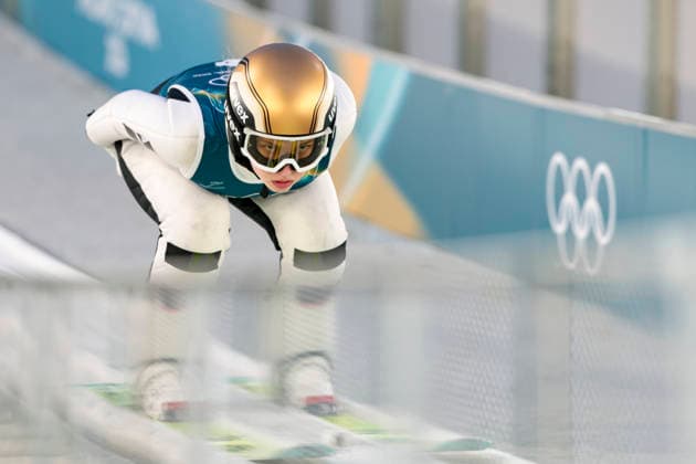 OLYMPICS - Winter Olympic Games, Olympische Spiele, Olympia, OS Milano Cortina 2026 VAL DI FIEMME,ITALY,05.FEB.26 - OLYMPICS, Ski jumping, Skispringen, Ski, nordisch - Winter Olympic Games Milano Cortina 2026, preview, normal hill, training, women. Image shows Meghann Wadsak (AUT).  GEPAxpictures xMatthiasxTrinkl