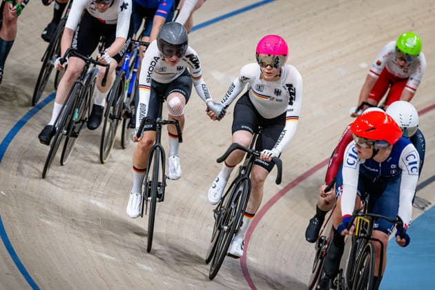 TEUTENBERG Lea Lin, REIßNER Lena Charlotte UEC Track Cycling European Championships Konya 2026 TEUTENBERG Lea Lin REIßNER Lena Charlotte GER Geermany Landscape horizontal Landscape Event Event UEC Track Cycling European Championships 2026 Category Category Cycling Track Cycling European Championships Location Location Asia Türkiye Konya Discipline Madison Category Elite Women Distance 30 km Date Date 05 02 2026 Thursday Day 5