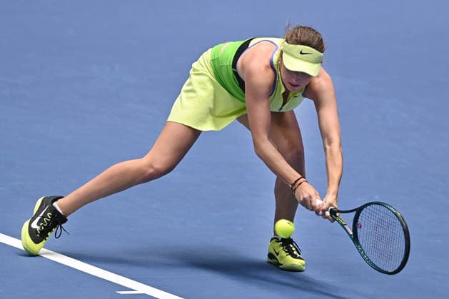 Linda Fruhvirtova of Czechia in action during the match against Katie Boulter of Great Britain within the WTA, Tennis Damen women s tennis tournament Ostrava Open in Ostrava, Czech Republic, February 5, 2026. (CTKxPhoto JaroslavxOzana) CTKPhotoP2026020508018  CTKPhotoP2026020508018